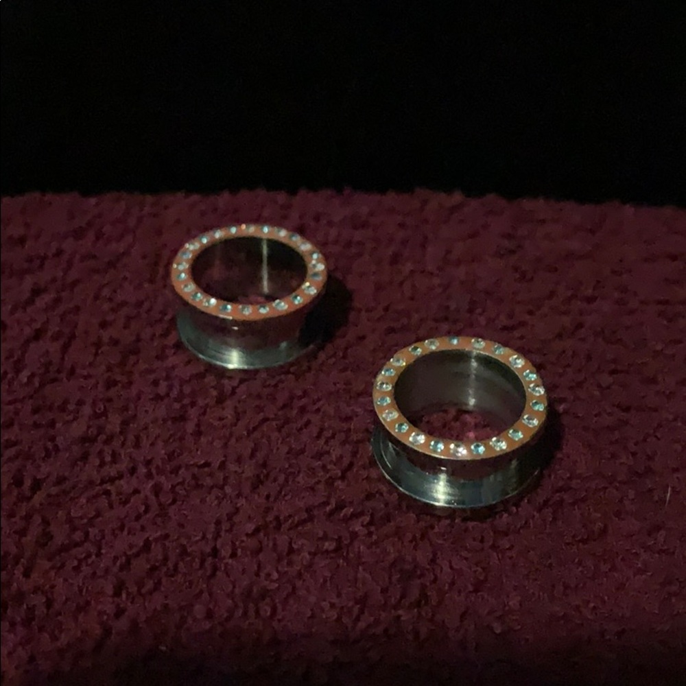 Screw Fit Pink Stainless Steel Ear Tunnel Plugs